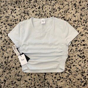 Aritzia TNA Chill Malibu Crop short sleeve baby T-Shirt Stretch Comfort XS NWT